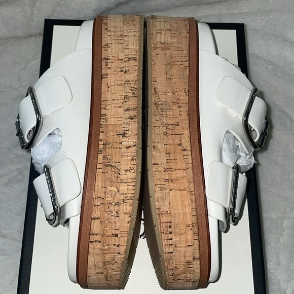 NWT J/SLIDES BELINDA White Leather Sandal - Picture 13 of 15